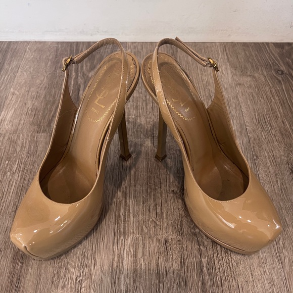 YSL Patent Leather Sling Back - Picture 5 of 7